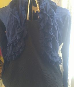 Ruffle Navy blue Shrug